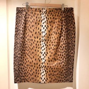 Michael Kors Leopard Print Pencil Skirt.